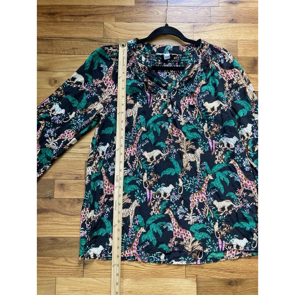 Lilly Pulitzer Elsa Silk Top Multi Dancing in the Moonligh Size Large - Picture 9 of 9